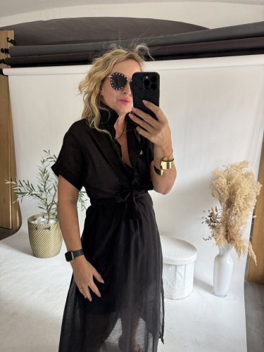 Šaty Business Tencel-černé