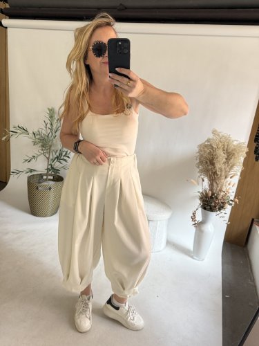 Nohavice Lux Luna-bielá