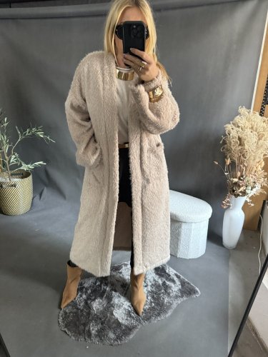 Kabát/cardigan Meccuch-béžový