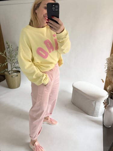 Nohavice Luisa Baloon-pudrové