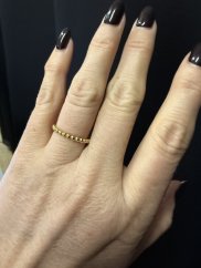 Prsteň Gold stainless steel veľkosť 6