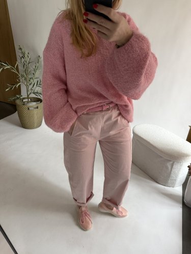 Nohavice Luisa Baloon-pudrové