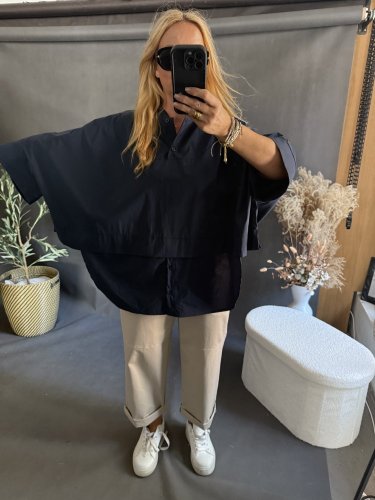 Košile se stojáčkem SUN-tmavě modrá