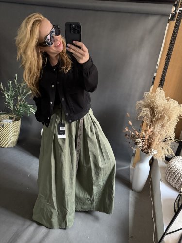 Kalhoty Pantagonna ve stylu sukně -khaki