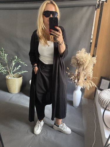 Kalhoty SUN bez knoflíku do 3XL-černé