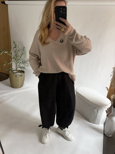 Svetr Goodvibes-UNI SIZE-béžová