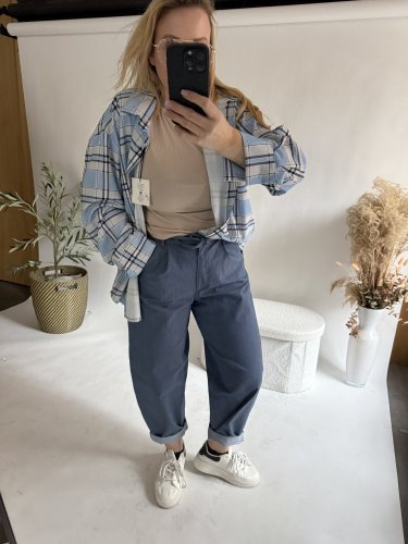 Nohavice v štýle Jeans modré-veľkosť 36 a 38