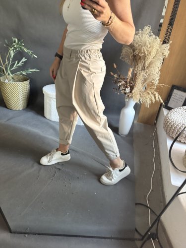 Nohavice SUN bez gombíka do 3XL-béžová