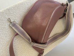 Popruh ke kabelce nebo ke Cupholder-stříbrné kování-Pruh fialový