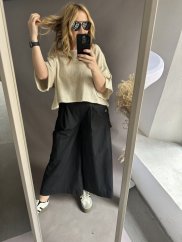 Kalhoty ve stylu sukně Sam-černé