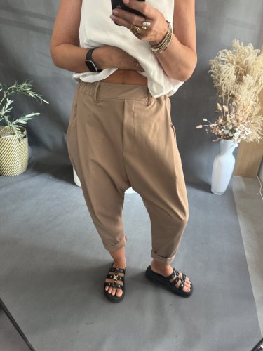 Nohavice SUN bez gombíka do 3XL-camel