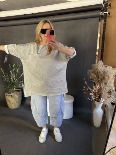 Tričko oversize NEOPREN šedé