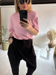 Tričko s vypchávkami Star -neoprén nekrčivý-pink