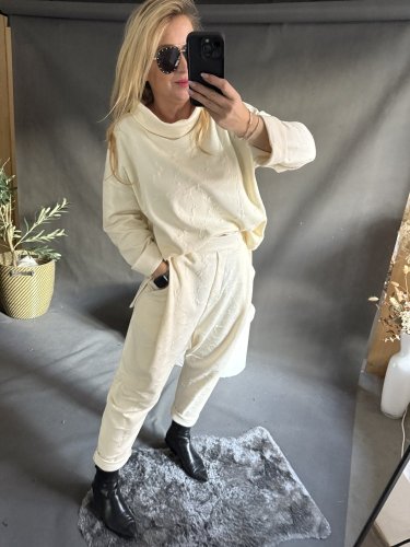 Set mikina a nohavice SUN-béžová