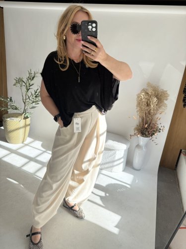 Tričko White Angel-oversize-černé