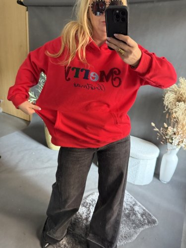 Mikina Merry Christmas-červená