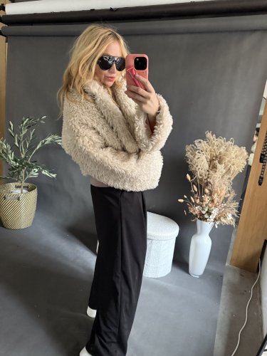 Kabát Teddy-béžový