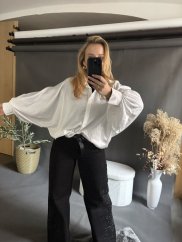 Košile bílá  oversize rukáv