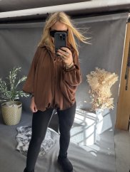 Bomber saténový hnědý