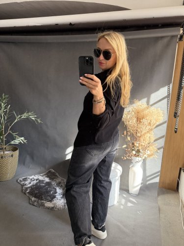 Košile Sun na suk-černá