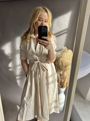 Šaty Business béžové