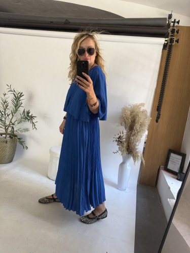 Šaty MOON-oversize postava 38-50-modré