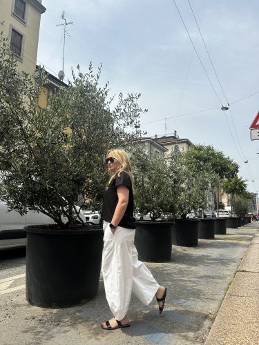 Nohavice široký strih SUN-UNI veľkosť-bielá