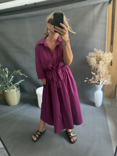 Šaty Business-fuchsia