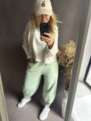 Crop mikina oversize Elen-béžová