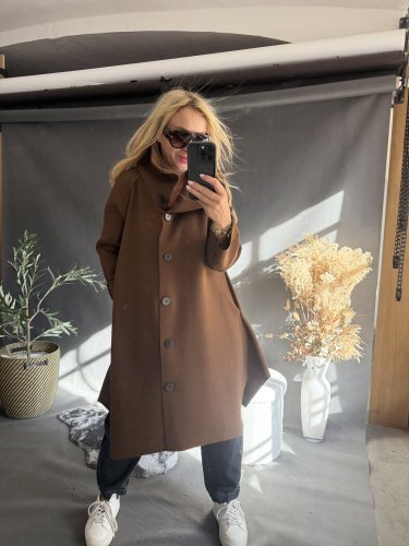 Kabát Límec SUN-dlouhý hnědý