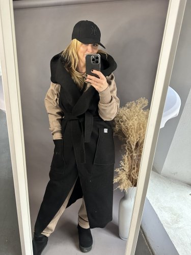 Modna kamizelka-čierná-BIG SIZE
