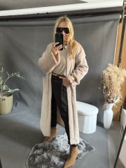 Kabát/cardigan Meccuch-béžový