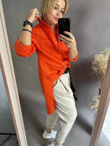 Košeľa Nana long-oranžová