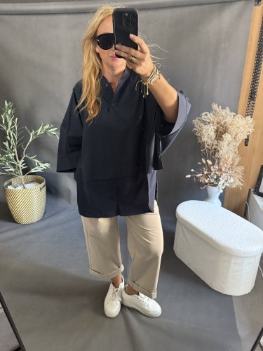 Košile se stojáčkem SUN-tmavě modrá