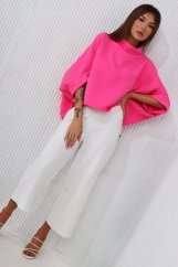 Oversize Halenka/Tunika Kimono-neon růžová
