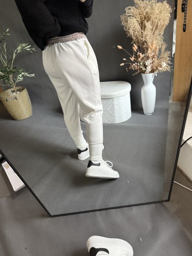 Nohavice Aladin-bielé