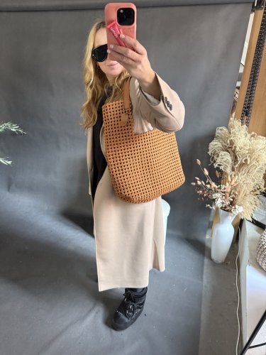 Kabelka NEW MODEL-veľká-cognac