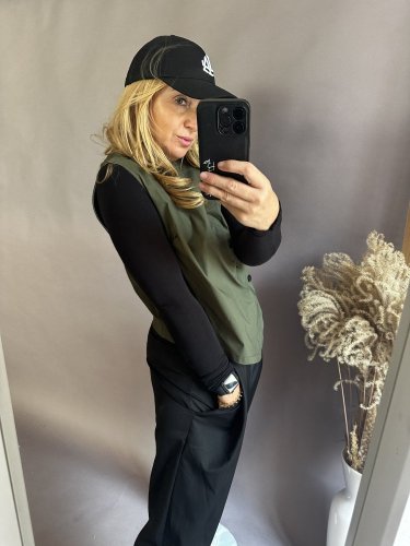 Asymetrická vesta Sun-khaki