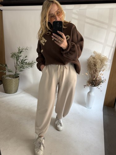 Tepláky Joyna-béžová