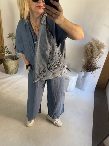 Kabelka Jeans-modrá