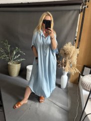 Šaty ala jeans Oversize Tencel-svetlé