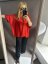 Bluza Liame-UNI SIZE na XS-XL-čiervená