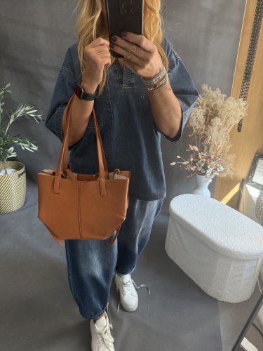 Kabelka Mellier-cognac