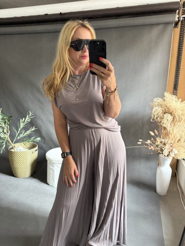 Set Moon 2-dlhé nohavice-mocca