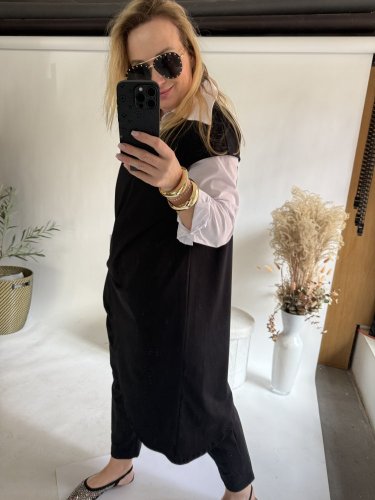 Tričko asymetrické-čierné