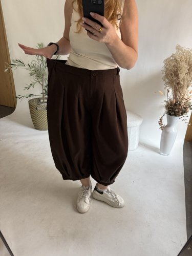 Nohavice Lux Luna-hnedá