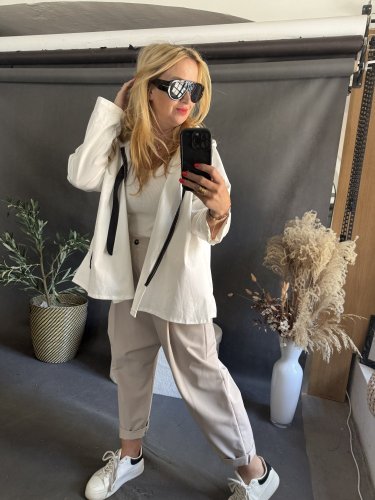 Mikina Natural-bílá