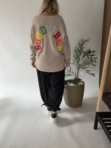 Svetr Goodvibes-UNI SIZE-béžová