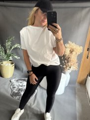 Tričká s vypchávkami UNI size-bielé