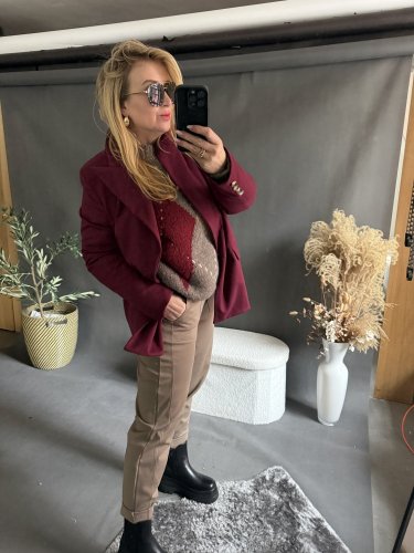 Sako Oversize zateplené-bordeaux